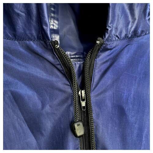  Дождевик-плащ синий на молнии многоразовый с пвх-покрытием, размер 52-54 (xl), рост 170-176, грандмастер, 610866 | Непромокаемые плащи и куртки