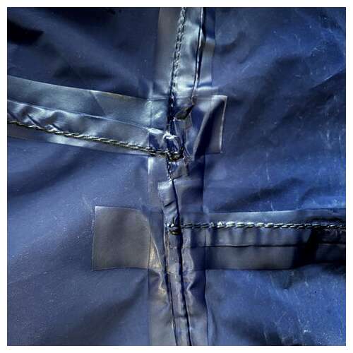  Дождевик-плащ синий на молнии многоразовый с пвх-покрытием, размер 52-54 (xl), рост 170-176, грандмастер, 610866 | Непромокаемые плащи и куртки