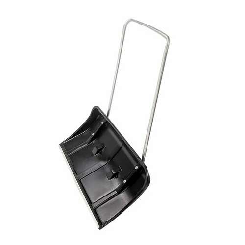  Лопата снеговая 82х45см "скрепер" на колесах, пластиковая, высота 120см п-образная металлическая рукоятка, армирующая алюминиевая планка, №8 | Инвентарь для уборки на улице и уходом за почвой