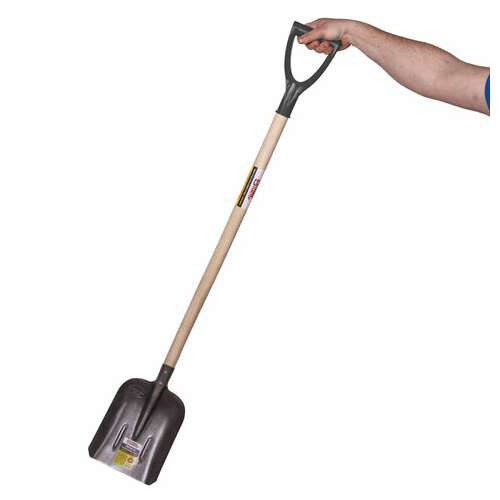  Лопата совковая из рельсовой стали грандмастер, 23х28 см, высота 130 см, деревянный черенок, 606554 | Инвентарь для уборки на улице и уходом за почвой