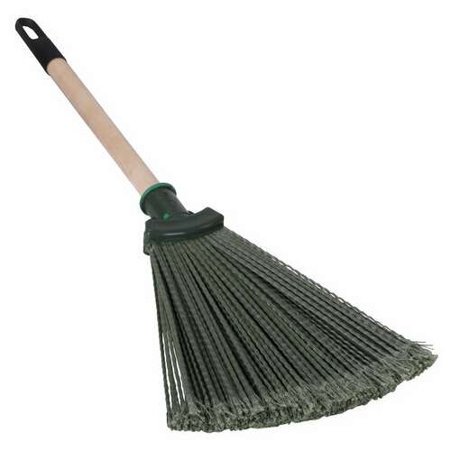  Веник синтетический веерный 29х26 см, деревянный черенок 40 см, еврорезьба, laima expert, 601830 | Инвентарь для уборки на улице и уходом за почвой