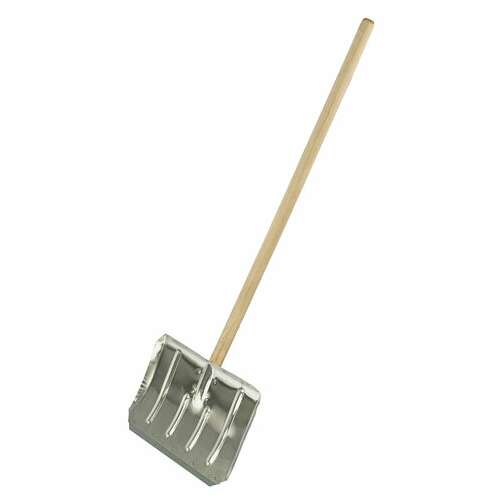  Лопата снеговая 50х33см, алюминиевая усиленная ребрами жесткости, деревянный черенок 130см, армирующая металлическая планка на клепках, лтсе | Инвентарь для уборки на улице и уходом за почвой