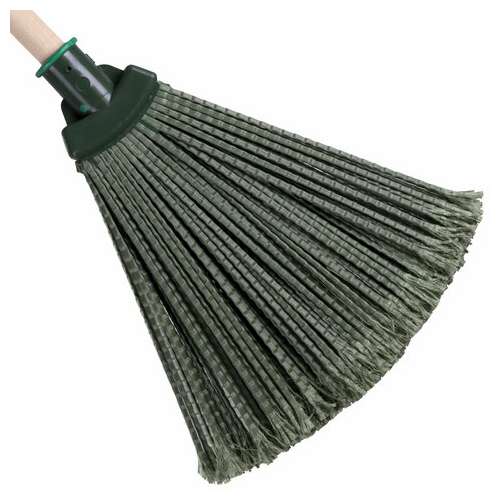  Веник синтетический веерный 29х26 см, деревянный черенок 40 см, еврорезьба, laima expert, 601830 | Инвентарь для уборки на улице и уходом за почвой