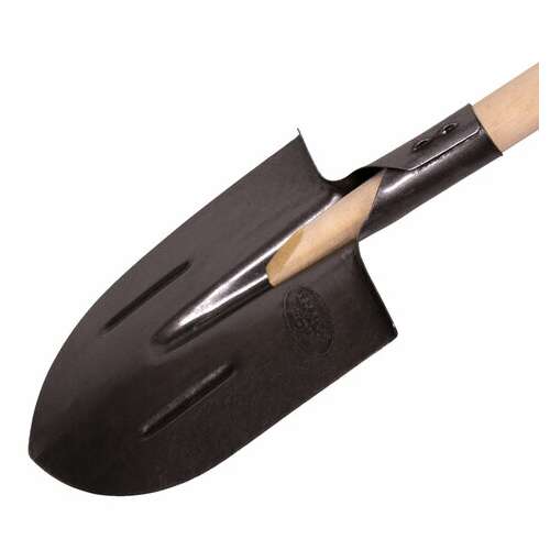  Лопата штыковая из рельсовой стали грандмастер, 21х36 см, высота 130 см, деревянный черенок, 606553 | Инвентарь для уборки на улице и уходом за почвой