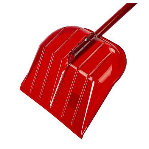  Лопата снеговая 44х38 см "поликарбонат" грандмастер, прочная, алюминиевый черенок с v-ручкой 130 см, цвет красный, 606625 | Инвентарь для уборки на улице и уходом за почвой