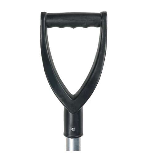  Лопата снеговая 60х30 см, пластиковая, алюминиевый черенок с v-ручкой 130 см, армирующая алюминиевая планка, № 14, №14 | Инвентарь для уборки на улице и уходом за почвой