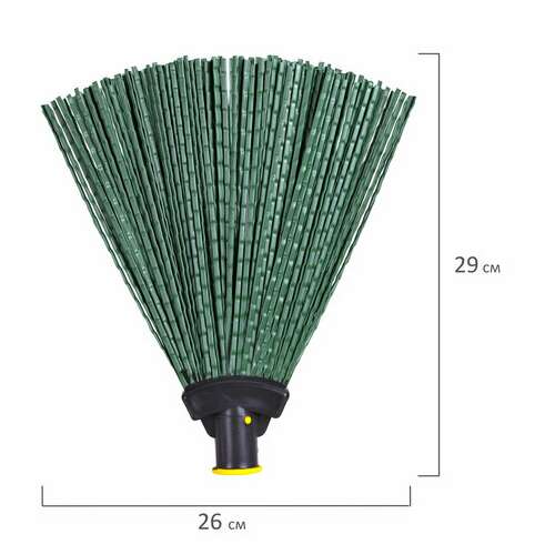 Метла синтетическая веерная 29х26 см, без черенка, крепление еврорезьба, №2, laima expert, 601828  Метла синтетическая веерная 29х26 см, без черенка, крепление еврорезьба, №2, laima expert, 601828 | Инвентарь для уборки на улице и уходом за почвой