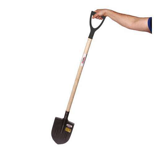  Лопата штыковая из рельсовой стали грандмастер, 21х36 см, высота 130 см, деревянный черенок, 606553 | Инвентарь для уборки на улице и уходом за почвой