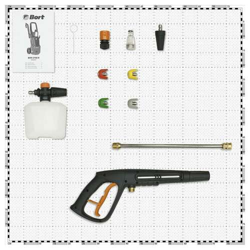  Минимойка bort bhr-2700-r, мощность 2,5 квт, давление 180 бар, шланг 10 м, 93416114 | Минимойки