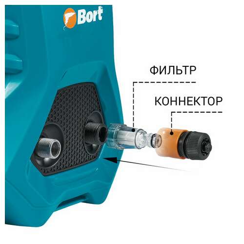  Минимойка bort bhr-2300-pro, мощность 2,3 квт, давление 170 бар, шланг 8 м, 93416299 | Минимойки