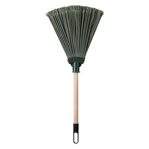  Веник синтетический веерный 29х26 см, деревянный черенок 40 см, еврорезьба, laima expert, 601830 | Инвентарь для уборки на улице и уходом за почвой