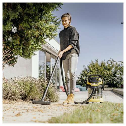 Пылесос хозяйственный karcher wd 5 s, мусоросборник 25 л, мощность 1100 вт, желтый, 1.628-350.0  Пылесос хозяйственный karcher wd 5 s, мусоросборник 25 л, мощность 1100 вт, желтый, 1.628-350.0 | Пылесосы промышленные