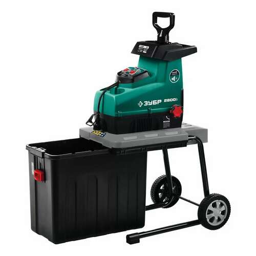  Садовый измельчитель электрический зубр зиэ-44-2800, 2800 вт, 4050 об/мин, 150 кг/ч, зиэ-44-2800 | Садовые измельчители