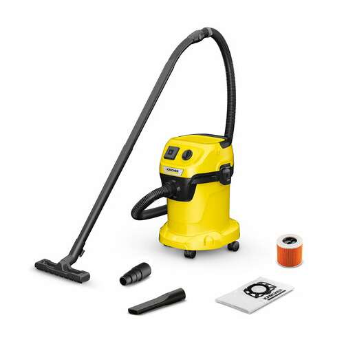  Пылесос хозяйственный karcher wd 3 p, мусоросборник 17 л, мощность 1000 вт, желтый, 1.628-170.0 | Пылесосы промышленные