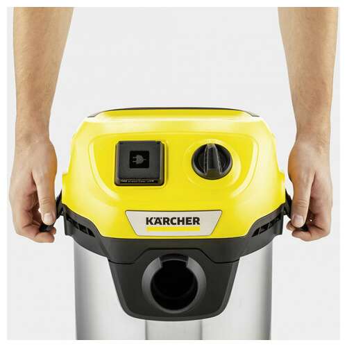  Пылесос хозяйственный karcher wd 3 ps, мусоросборник 17 л, мощность 1000 вт, желтый, 1.628-190.0 | Пылесосы промышленные