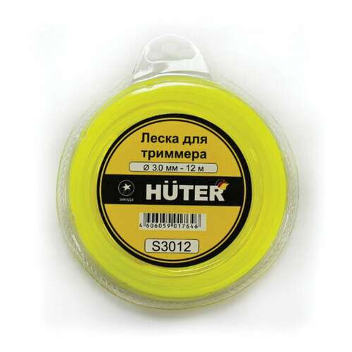  Леска для триммера huter s3012, звезда, 3 мм, 12 м, 71/2/2 | Аксессуары и расходные материалы для триммеров