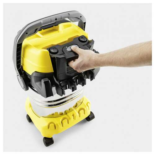 Пылесос хозяйственный karcher wd 5 s, мусоросборник 25 л, мощность 1100 вт, желтый, 1.628-350.0  Пылесос хозяйственный karcher wd 5 s, мусоросборник 25 л, мощность 1100 вт, желтый, 1.628-350.0 | Пылесосы промышленные
