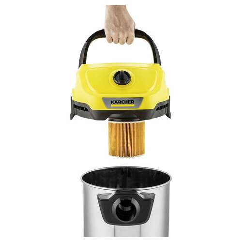  Пылесос хозяйственный karcher wd 3 s, мусоросборник 17 л, мощность 1000 вт, желтый, 1.628-135.0 | Пылесосы промышленные