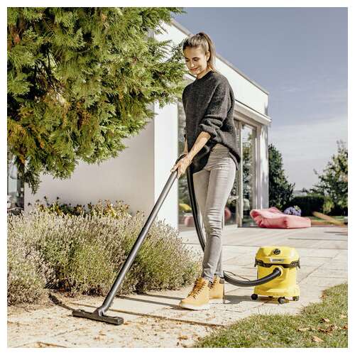  Пылесос хозяйственный karcher wd 2 plus, мусоросборник 12 л, мощность 1000 вт, желтый, 1.628-000.0 | Пылесосы промышленные