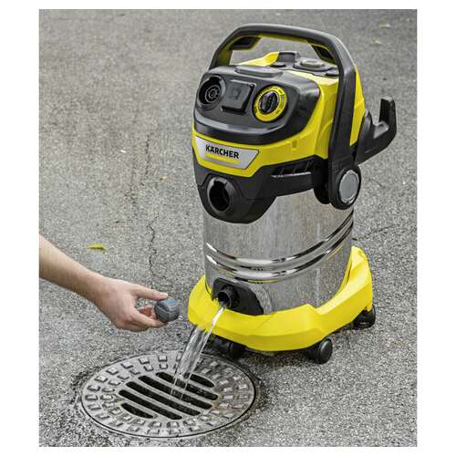  Пылесос хозяйственный karcher wd 6 ps, мусоросборник 30 л, мощность 1300 вт, желтый, 1.628-360.0 | Пылесосы промышленные