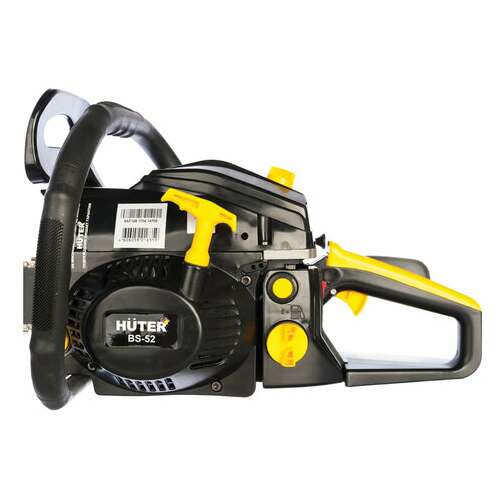  Бензопила huter bs-52, 2800 вт, 3800 об/мин, длина шины 50 см, объем двигателя 52 см3, 3,8 л.с., 70/6/3 | Бензопилы