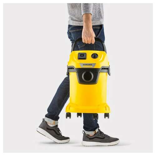  Пылесос хозяйственный karcher wd 3 p, мусоросборник 17 л, мощность 1000 вт, желтый, 1.628-170.0 | Пылесосы промышленные