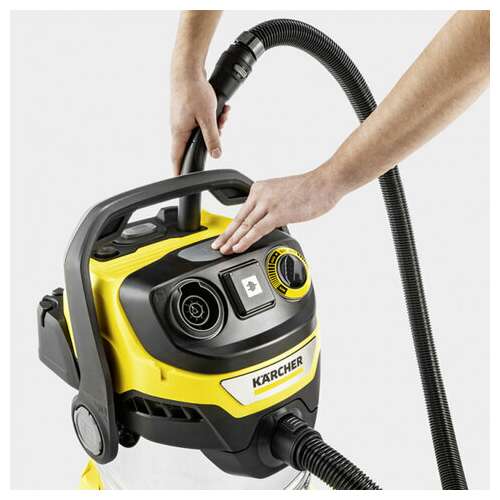  Пылесос хозяйственный karcher wd 6 ps, мусоросборник 30 л, мощность 1300 вт, желтый, 1.628-360.0 | Пылесосы промышленные
