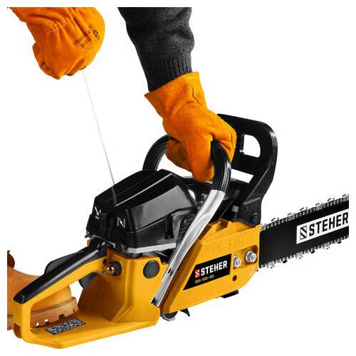  Бензопила steher bs-58-45, 2600 вт, 11000 об/мин, объем двигателя 58 см3, 3,5 л.с., bs-58-45 | Бензопилы