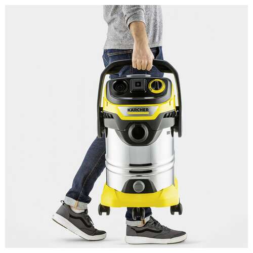  Пылесос хозяйственный karcher wd 6 ps, мусоросборник 30 л, мощность 1300 вт, желтый, 1.628-360.0 | Пылесосы промышленные