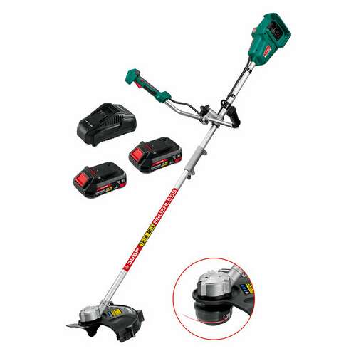  Триммер аккумуляторный зубр, с двумя аккумуляторами, 7000 об/мин, ширина скашивания 35 см, таб-365-22 | Триммеры электрические