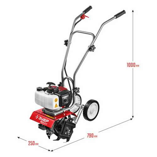  Бензиновый культиватор зубр мкл-100, 1600 вт, 2-тактный, 2,2 л.с., объем двигателя 52 см3, мкл-100 | Культиваторы