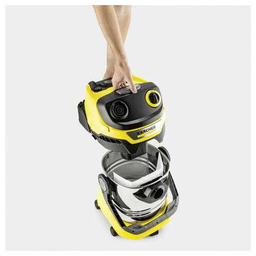 Пылесос хозяйственный karcher wd 5 s, мусоросборник 25 л, мощность 1100 вт, желтый, 1.628-350.0  Пылесос хозяйственный karcher wd 5 s, мусоросборник 25 л, мощность 1100 вт, желтый, 1.628-350.0 | Пылесосы промышленные