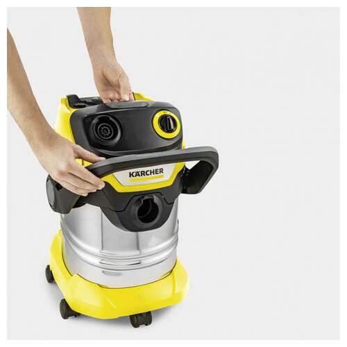 Пылесос хозяйственный karcher wd 5 s, мусоросборник 25 л, мощность 1100 вт, желтый, 1.628-350.0  Пылесос хозяйственный karcher wd 5 s, мусоросборник 25 л, мощность 1100 вт, желтый, 1.628-350.0 | Пылесосы промышленные