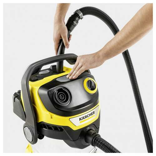 Пылесос хозяйственный karcher wd 5 s, мусоросборник 25 л, мощность 1100 вт, желтый, 1.628-350.0  Пылесос хозяйственный karcher wd 5 s, мусоросборник 25 л, мощность 1100 вт, желтый, 1.628-350.0 | Пылесосы промышленные