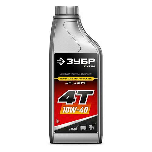  Полусинтетическое масло зубр extra 4т-10w40, для 4-тактных двигателей, 1 л, 70611-1 | Масла и смазки