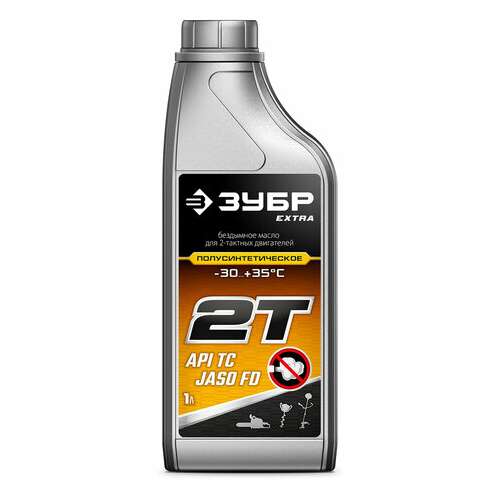  Полусинтетическое масло зубр extra 2т-п, для 2-тактных двигателей, 1 л, 70601-1 | Масла и смазки