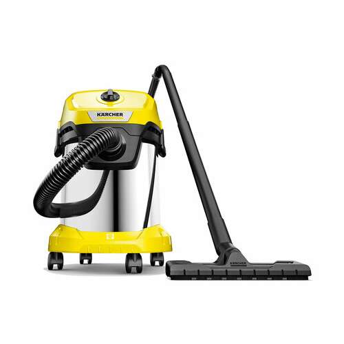  Пылесос хозяйственный karcher wd 3 s, мусоросборник 17 л, мощность 1000 вт, желтый, 1.628-135.0 | Пылесосы промышленные