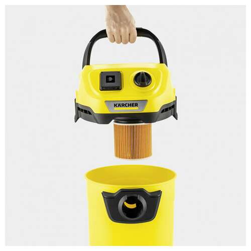  Пылесос хозяйственный karcher wd 3 p, мусоросборник 17 л, мощность 1000 вт, желтый, 1.628-170.0 | Пылесосы промышленные