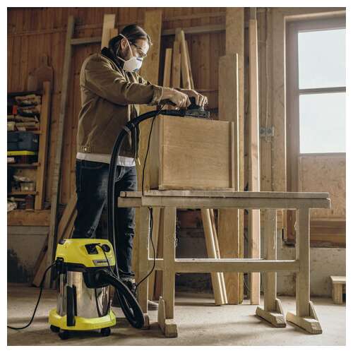  Пылесос хозяйственный karcher wd 3 ps, мусоросборник 17 л, мощность 1000 вт, желтый, 1.628-190.0 | Пылесосы промышленные