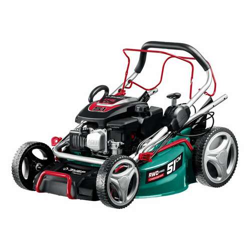  Газонокосилка бензиновая самоходная зубр, 3000 об./мин, объем двигателя 175 см3, 6.5 л.с., гбс-510 | Газонокосилки