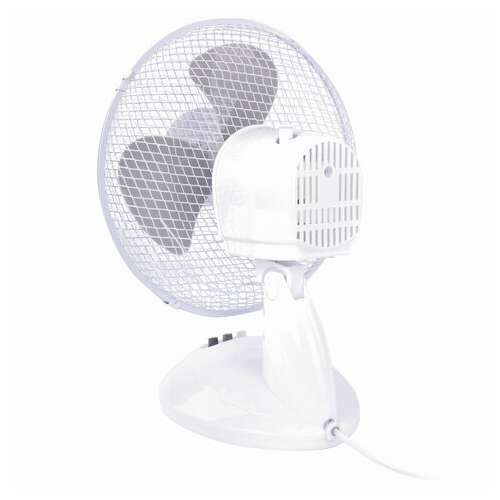  Вентилятор настольный sonnen ft23-b6, d=23 см, 25 вт, на подставке, 2 скоростных режима, белый/серый, 451038 | Вентиляторы
