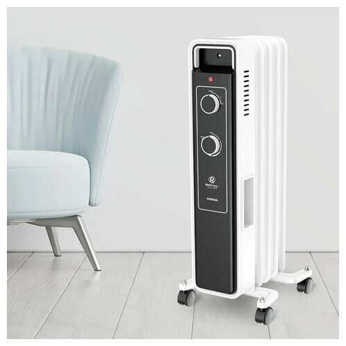  Обогреватель масляный royal clima ror-pr5-1000m, 1000 вт, 5 секций, белый | Масляные обогреватели