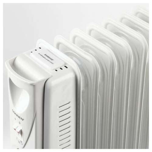 Обогреватель масляный sonnen dfs-07, 1500 вт, 7 секций, белый, 453498 | Масляные обогреватели