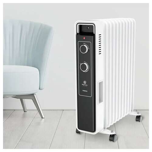  Обогреватель масляный royal clima ror-pr11-2500m, 2500 вт, 11 секций, белый | Масляные обогреватели