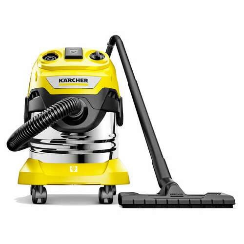  Пылесос хозяйственный karcher wd 4 ps, мусоросборник 20 л, мощность 1000 вт, желтый, 1.628-290.0 | Пылесосы промышленные