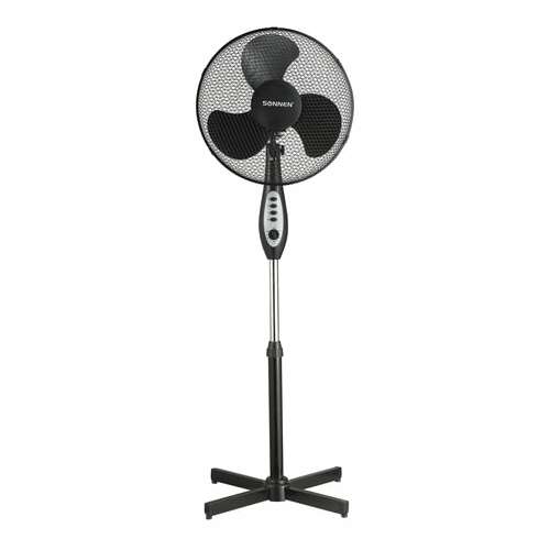  Вентилятор напольный sonnen fs40-a55, d=40 см, 45 вт, 3 скоростных режима, таймер, черный, 451035 | Вентиляторы