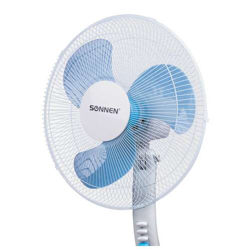  Вентилятор напольный sonnen fs40-a104 line, 45 вт, 3 скоростных режима, белый/синий, 451034 | Вентиляторы