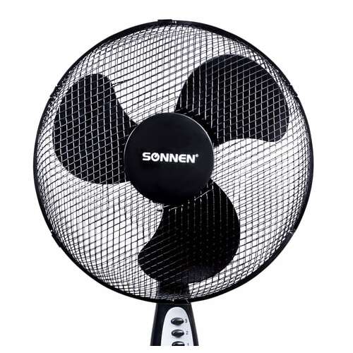  Вентилятор напольный sonnen fs40-a55, d=40 см, 45 вт, 3 скоростных режима, таймер, черный, 451035 | Вентиляторы