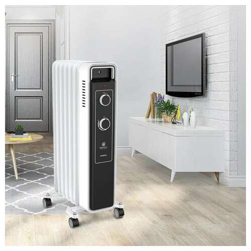  Обогреватель масляный royal clima ror-pr7-1500m, 1500 вт, 7 секций, белый | Масляные обогреватели