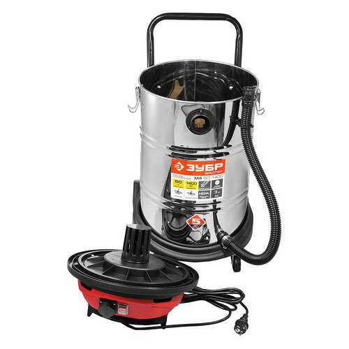  Пылесос хозяйственный зубр пу-60-1400, 1400 вт, сухая/влажная уборка, сила всасывания, пу-60-1400 м4 | Пылесосы промышленные